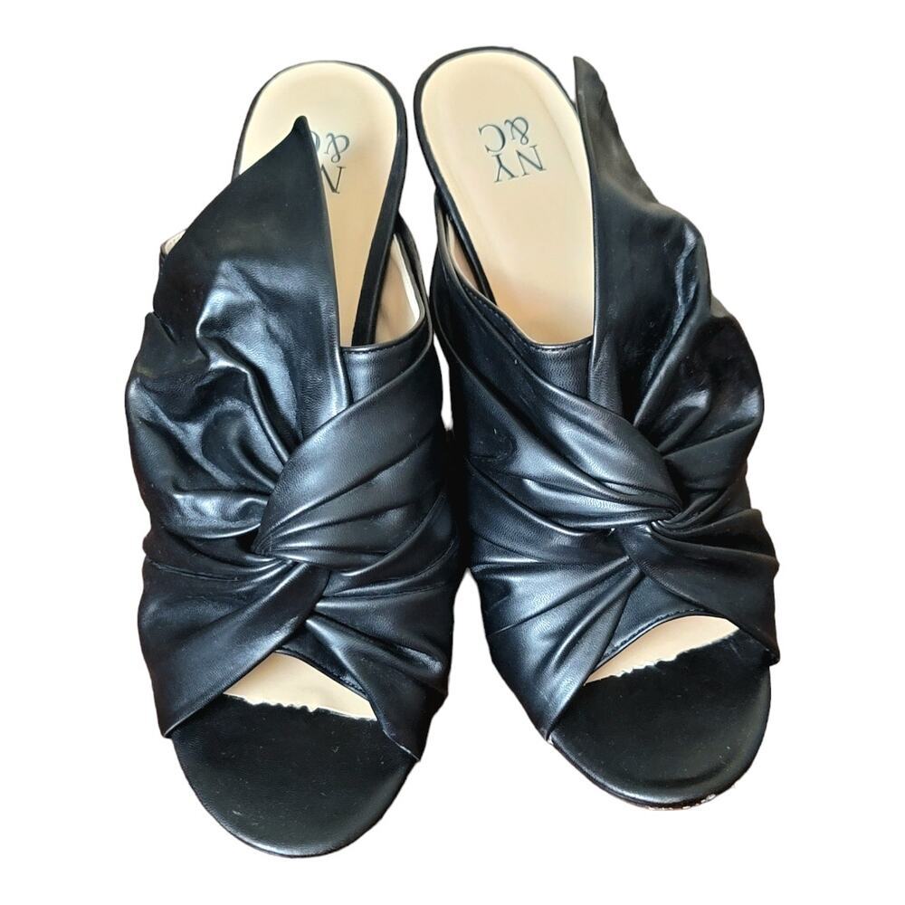 NY&CO Bow‎ Heels Slides Black